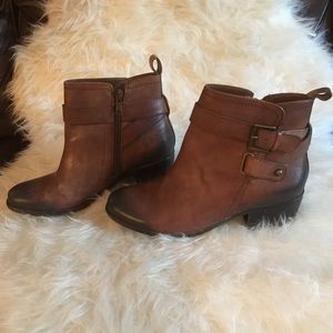 Brown Leather Booties